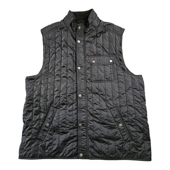 Haggar Other - HAGGAR Heritage Collection Men's Vest Full Zipper & Button Poly Fill Black 2XL